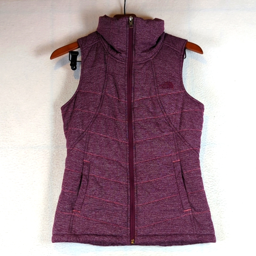 The North Face Magenta Purple Puffer‎ Pseudio Quilted Vest S